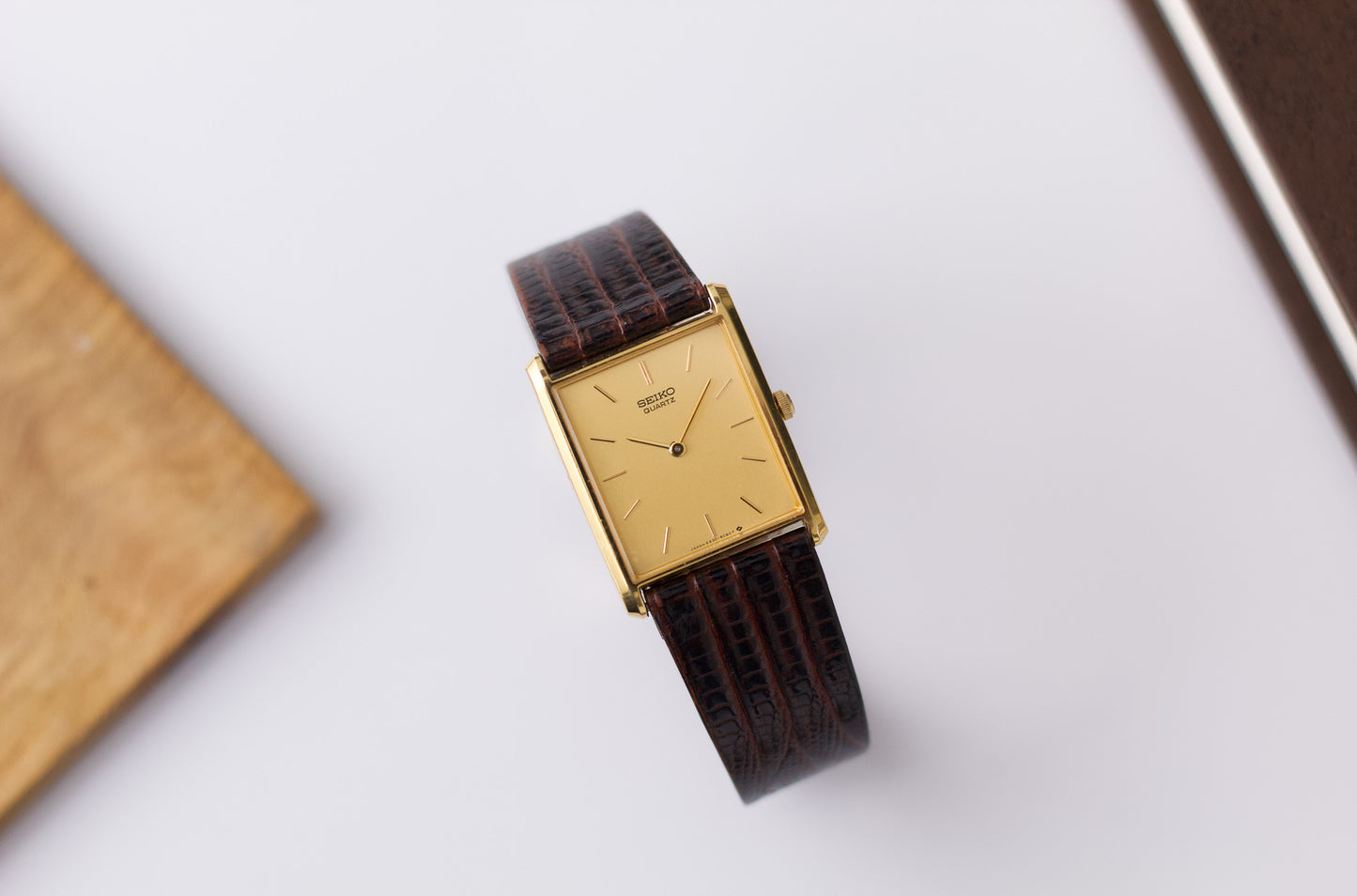 1986 Seiko Quartz Golden Tank Men's Wrist-Watch