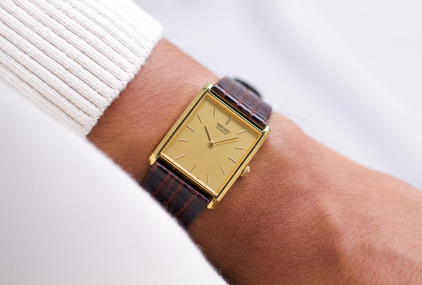 1986 Seiko Quartz Golden Tank Men's Wrist-Watch