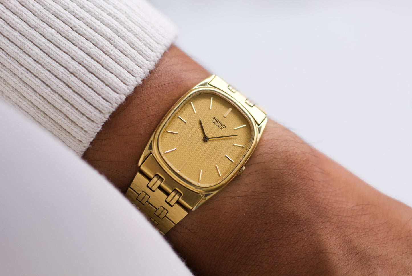 1984 Seiko 'Baby Ellipse' Gold toned Men's Wrist-Watch