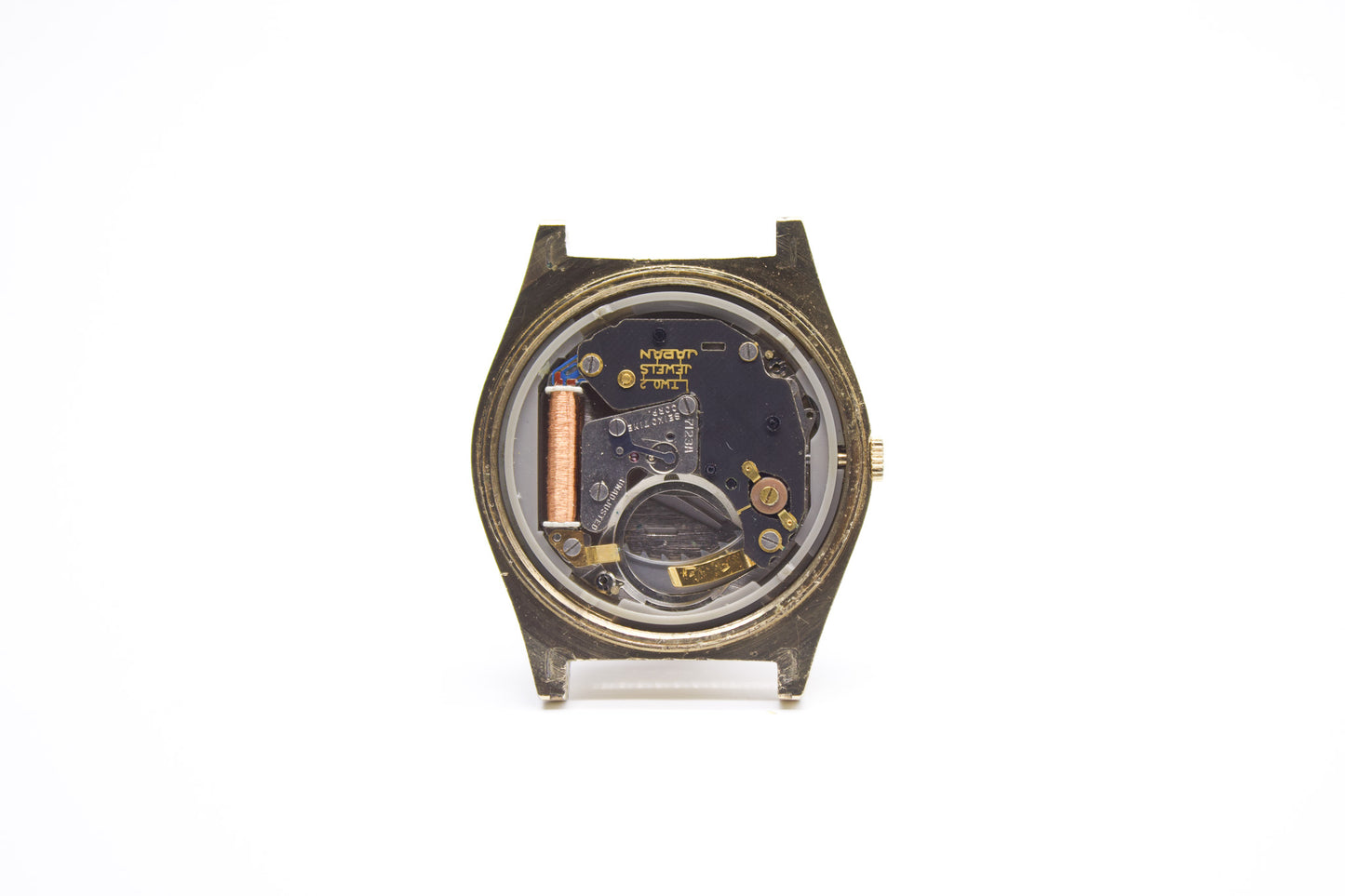 1980 Seiko SQ Matte Golden Dial Gold Toned Men's Wrist-Watch