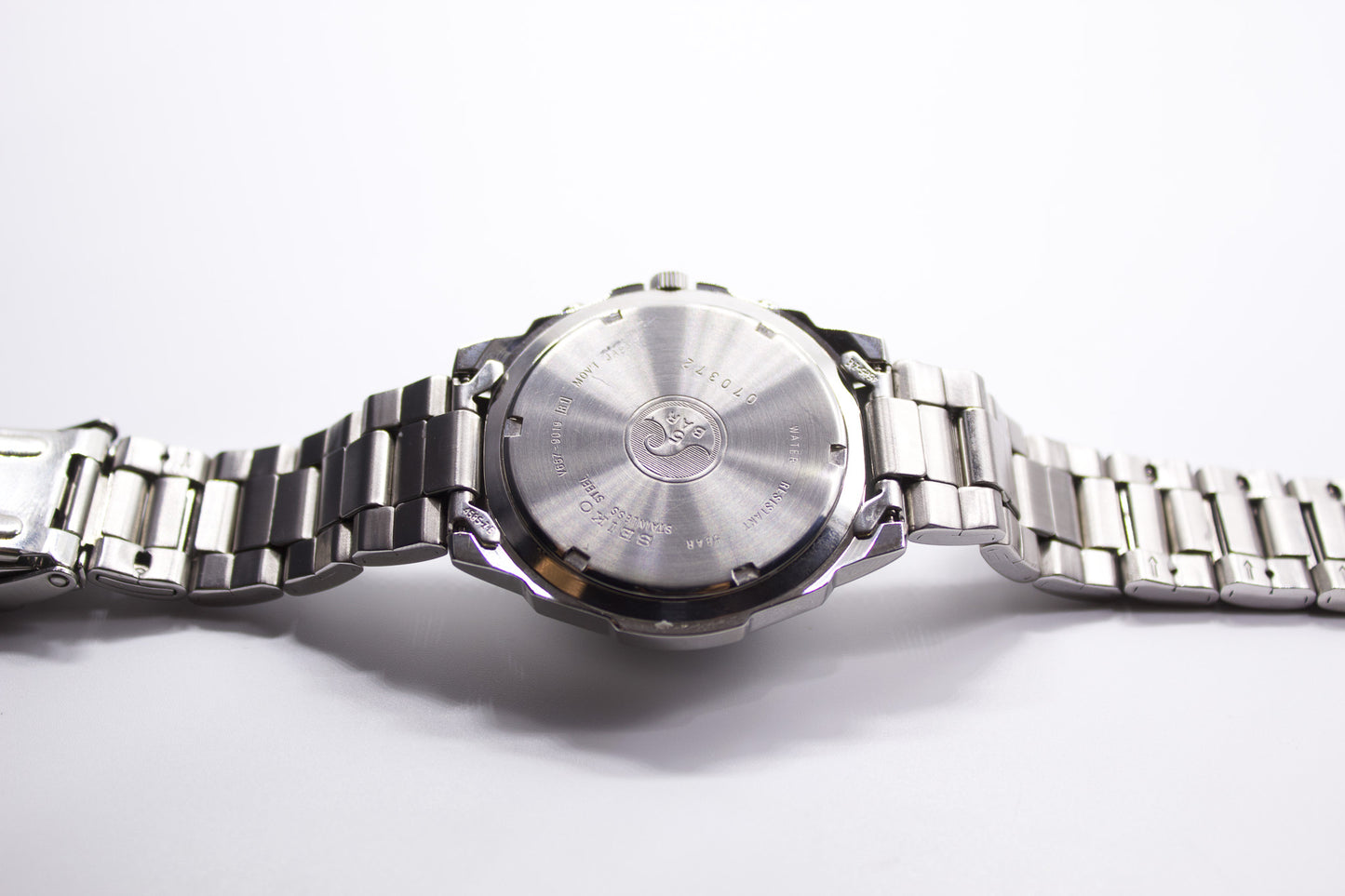 Near Mint 2000 Seiko Chronograph Black Dial Men's Quartz Wrist-Watch