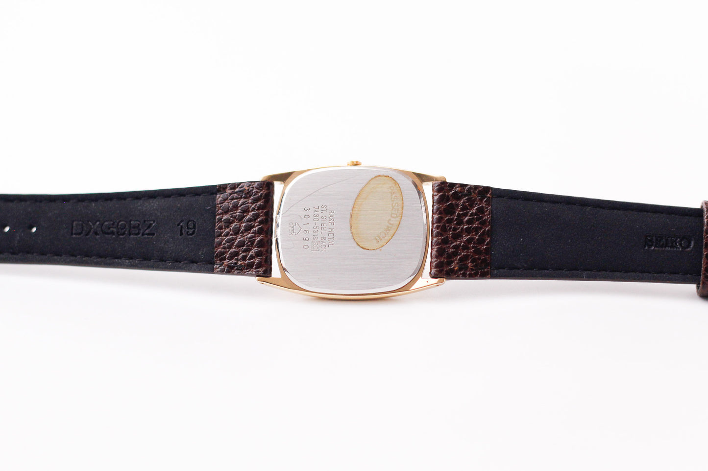 1983 Seiko Quartz 'Baby Ellipse' Golden Sunburst Dial Men's Wrist-Watch W/Box & Papers