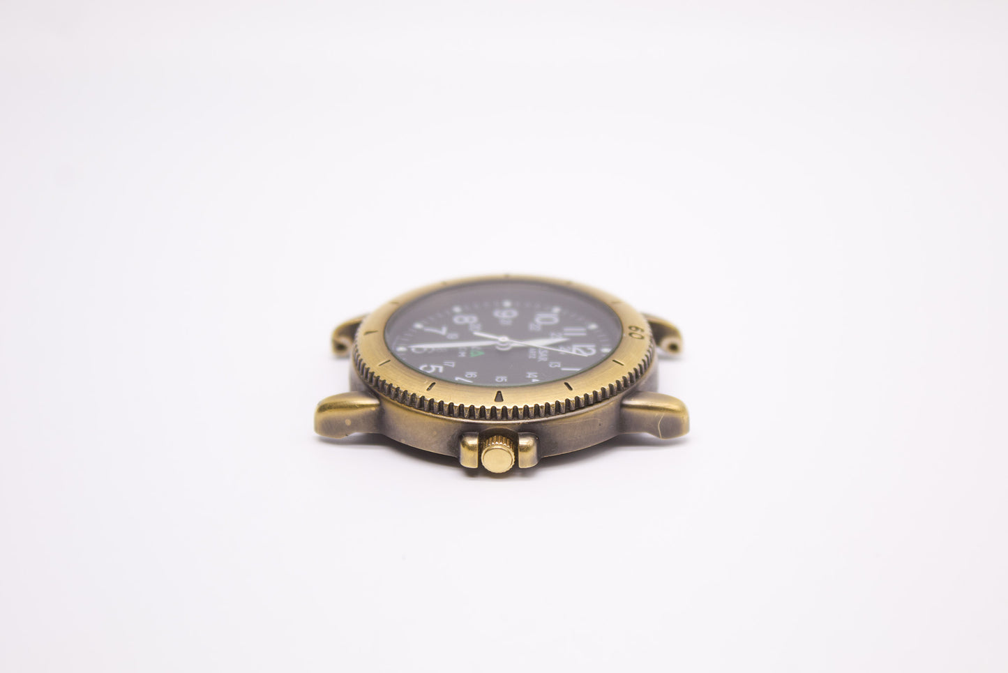 2000 Pulsar Quartz Matte Black Dial Bronze Case Men's Wrist-Watch