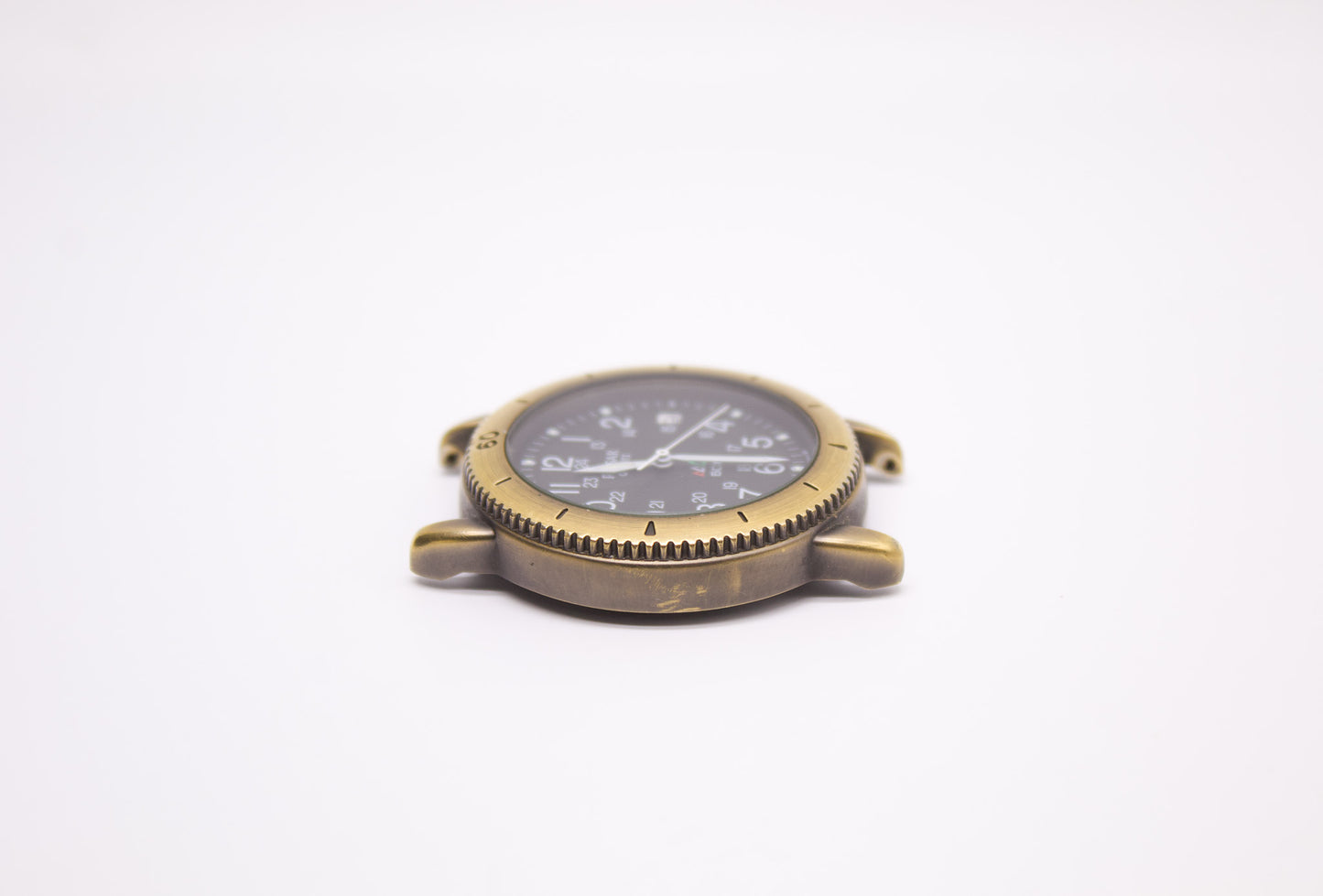 2000 Pulsar Quartz Matte Black Dial Bronze Case Men's Wrist-Watch