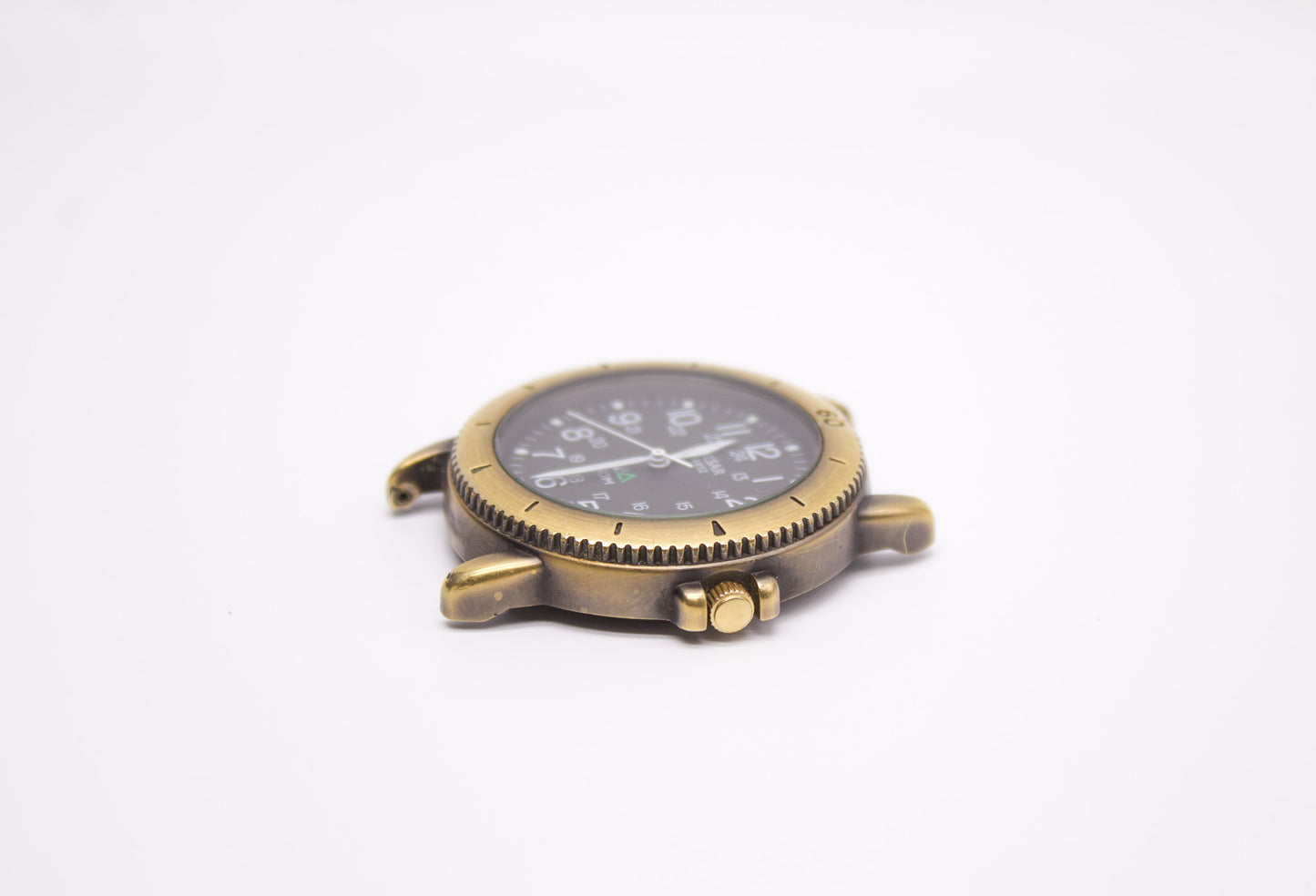 2000 Pulsar Quartz Matte Black Dial Bronze Case Men's Wrist-Watch