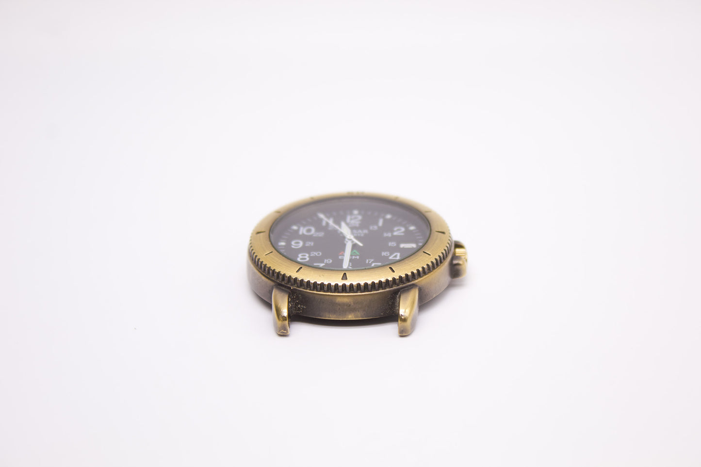 2000 Pulsar Quartz Matte Black Dial Bronze Case Men's Wrist-Watch