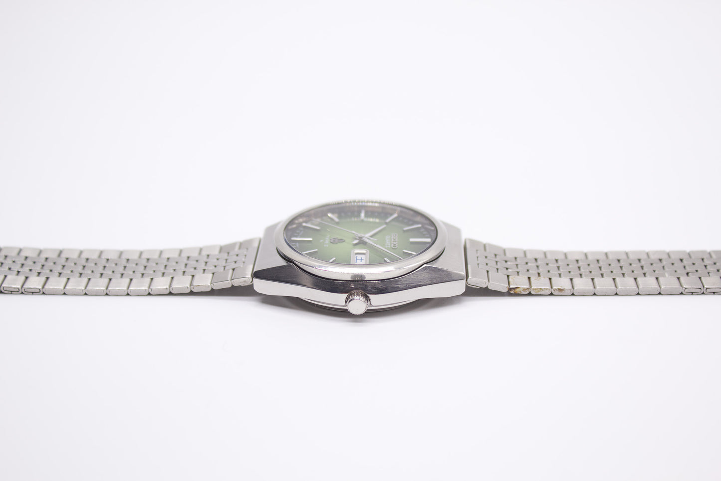 1978 Seiko Type II Emerald Green Sunburst Dial Men's Wrist-Watch