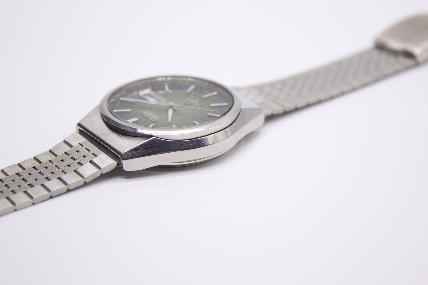 1978 Seiko Type II Emerald Green Sunburst Dial Men's Wrist-Watch