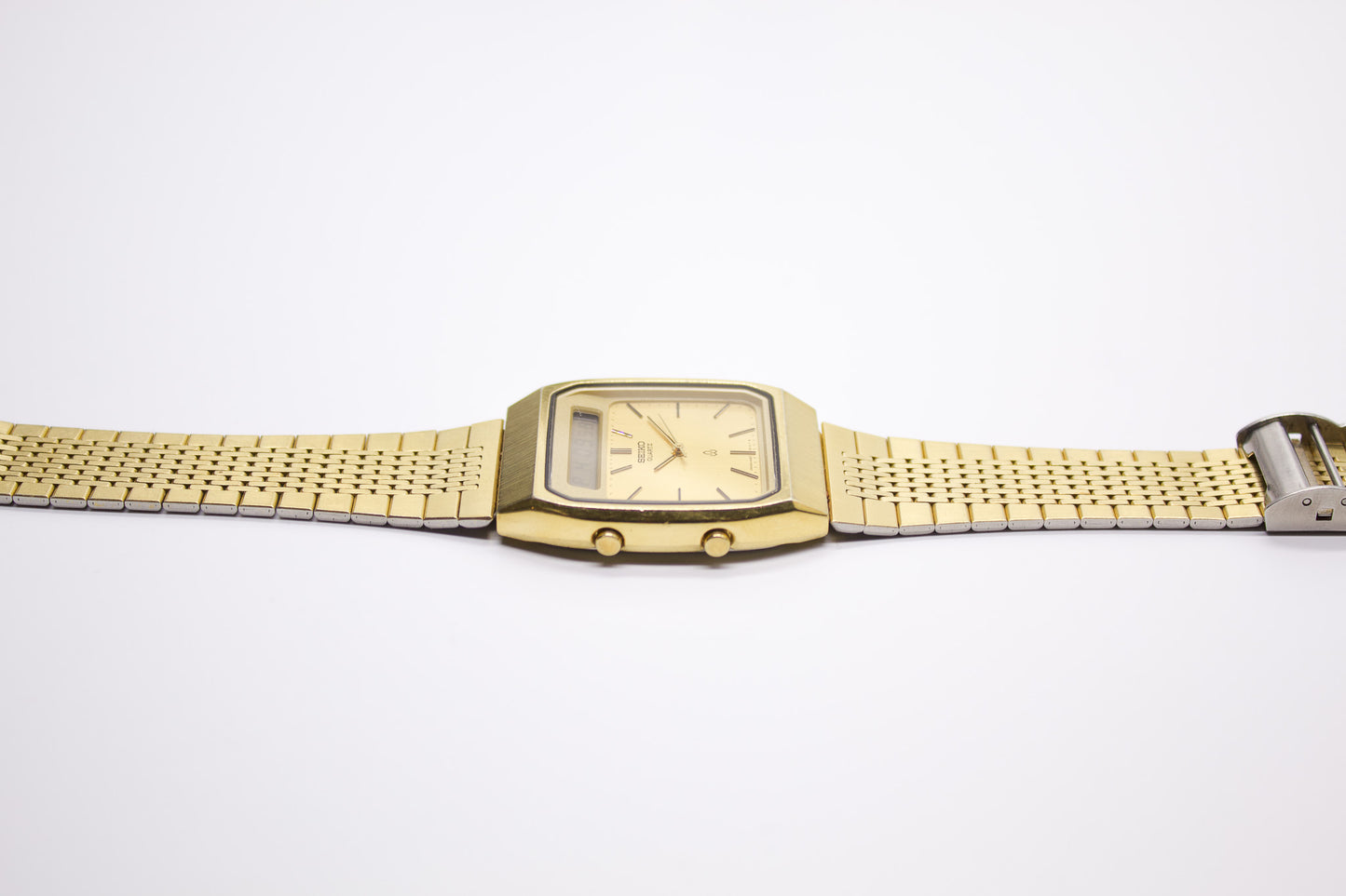 1983 Seiko Gold Toned Chronograph Digital Men's Wrist-Watch