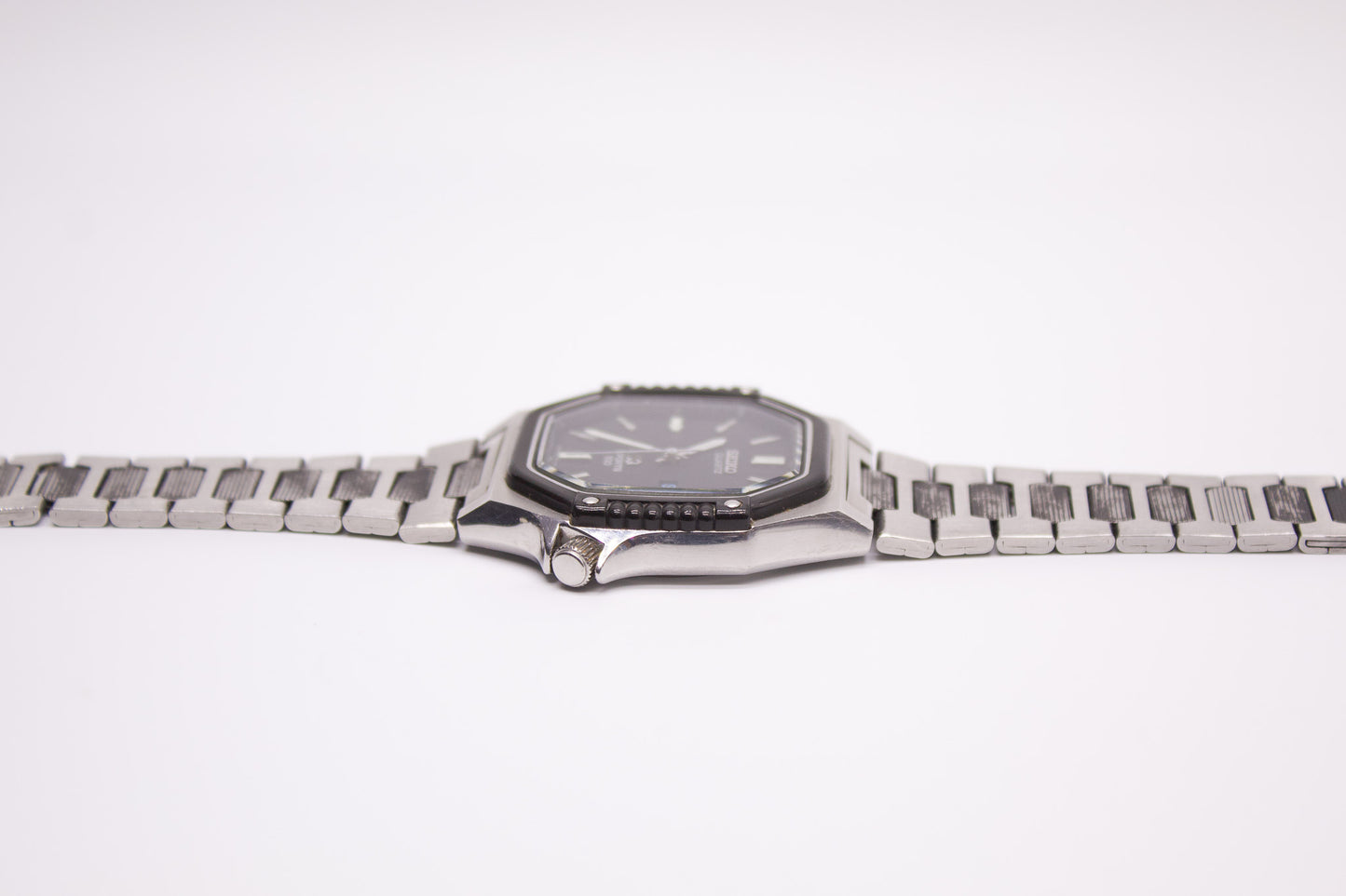 1984 Seiko SQ 100 Sports Matte Black Dial Men's Wrist Watch