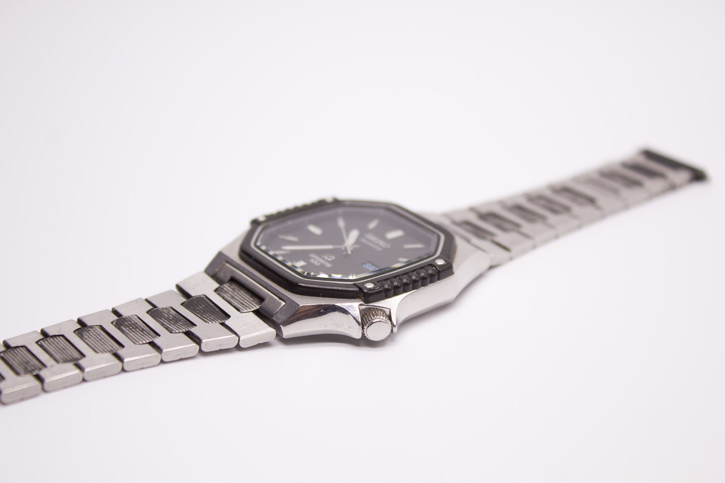 1984 Seiko SQ 100 Sports Matte Black Dial Men's Wrist Watch