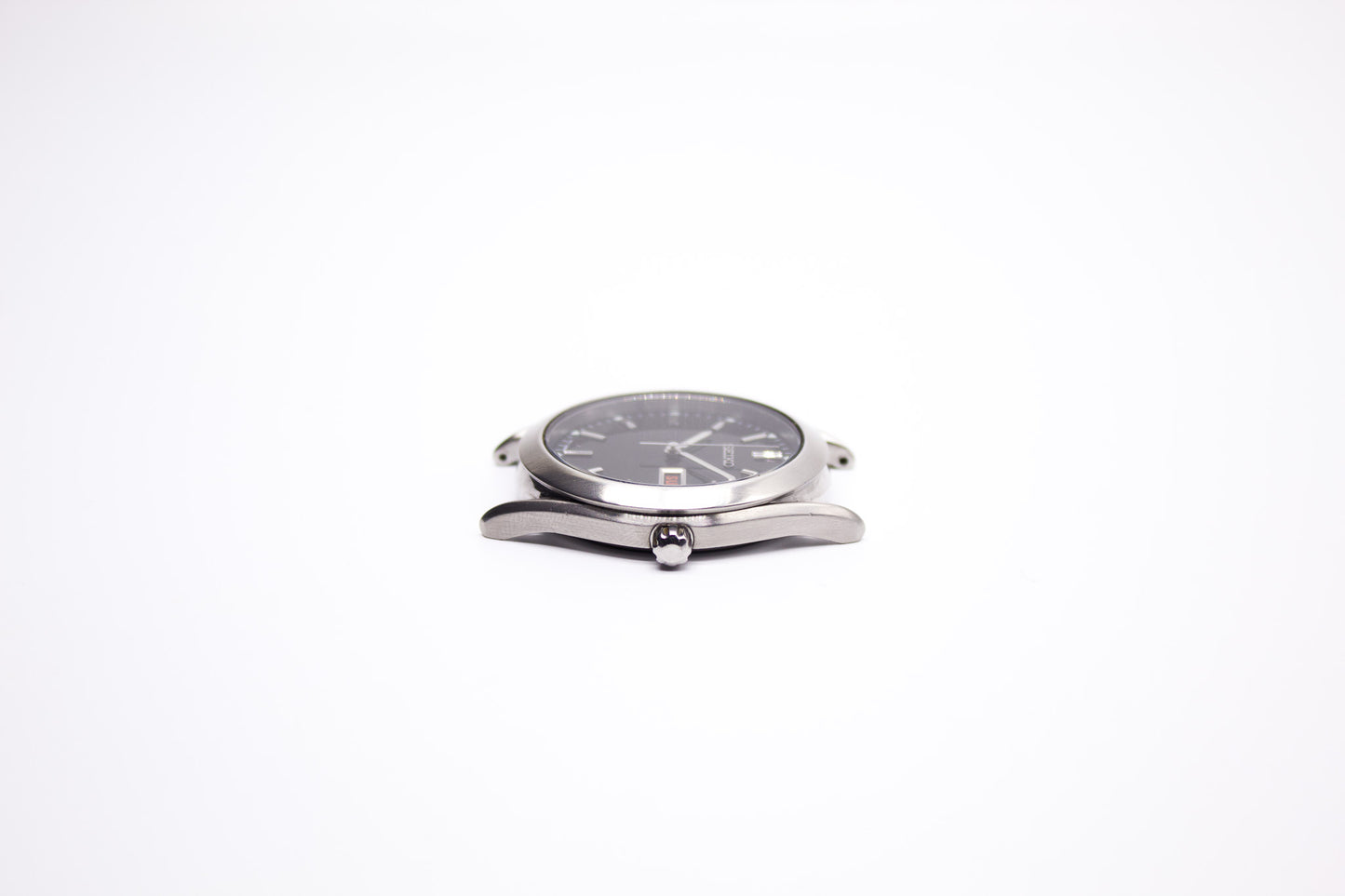 1999 Seiko Quartz Deep Inky Black Dial Men's Wrist-Watch