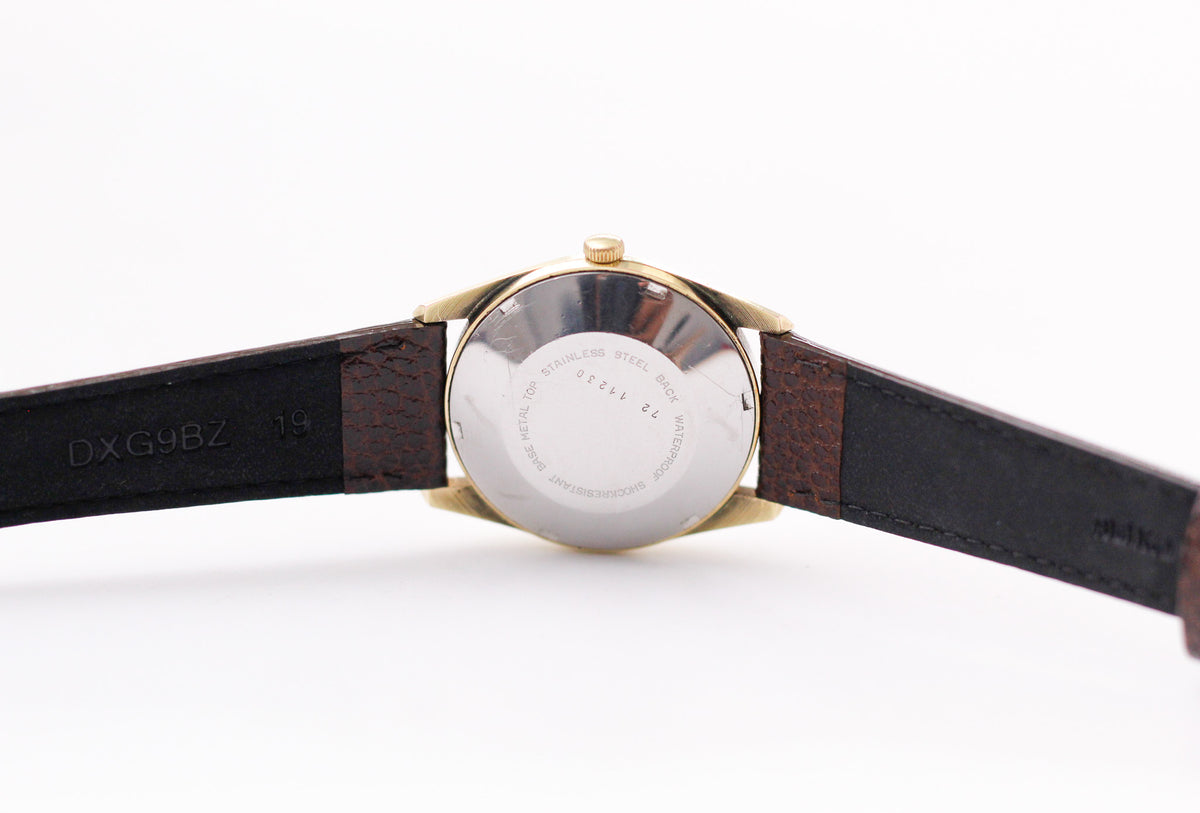 1960s Croton Automatic Golden Sunburst Dial Men's Wrist-Watch