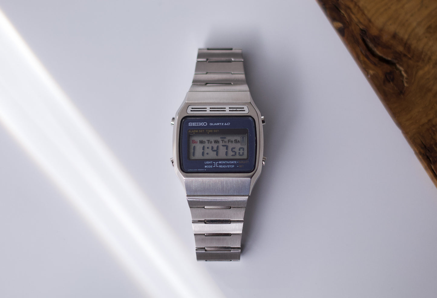 1978 Seiko LC Quartz 'Blue Face' Alarm Men's Wrist-Watch