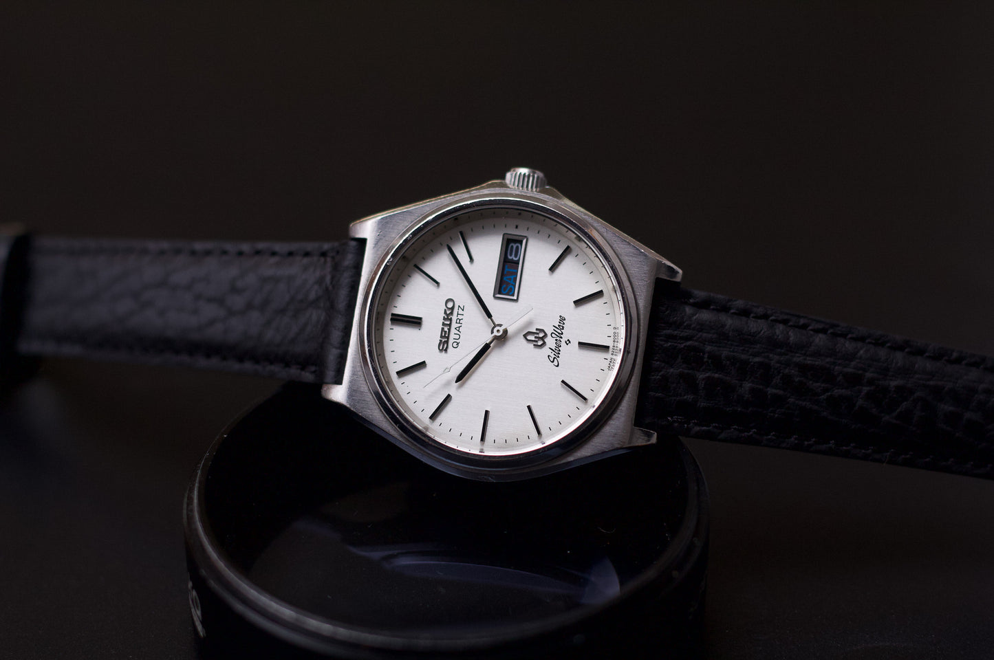1981 Seiko Silverwave Straight Grain Silver Dial Men's Wrist-Watch
