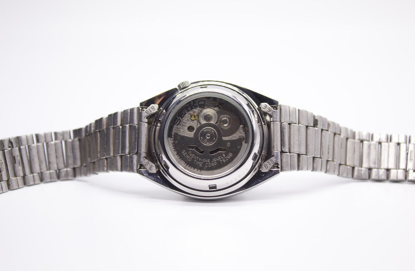 2008 Seiko 5 Deep Gray Sunburst 'Graph' Dial Men's Wrist-Watch