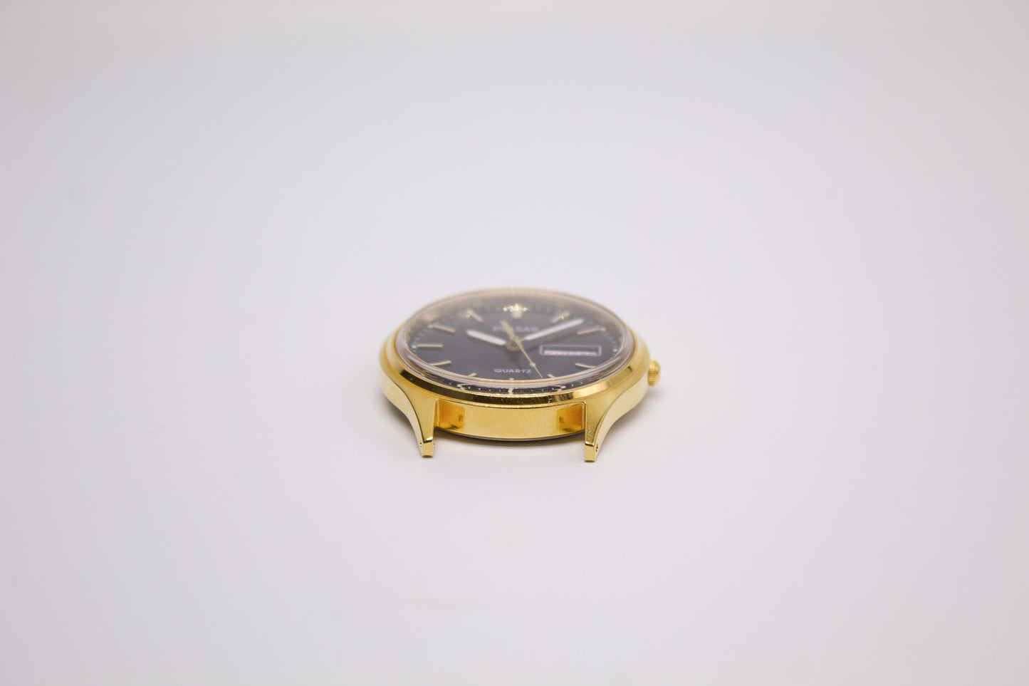 1994 Pulsar Quartz Inky Black Dial Men's Wrist-Watch Full-Set