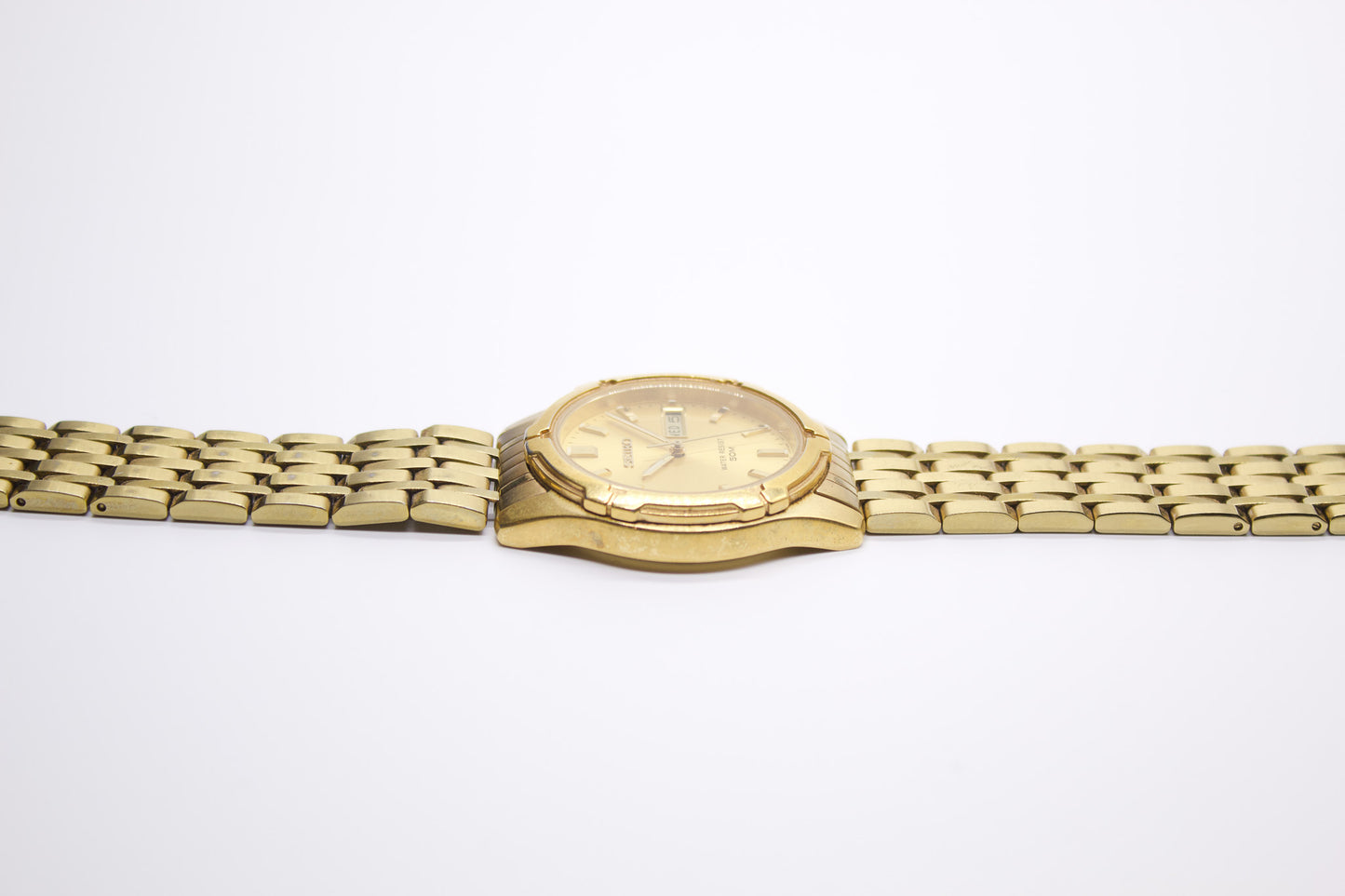 1999 Seiko 50 Meter Gold Toned Men's Sports Wrist-Watch