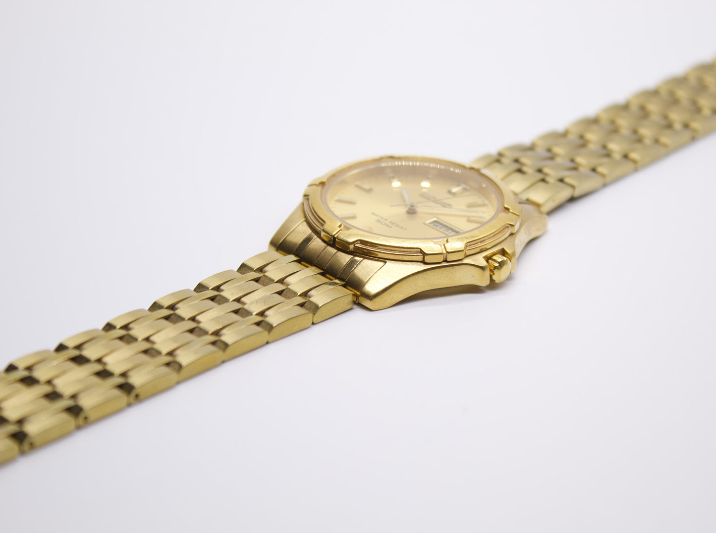 1999 Seiko 50 Meter Gold Toned Men's Sports Wrist-Watch