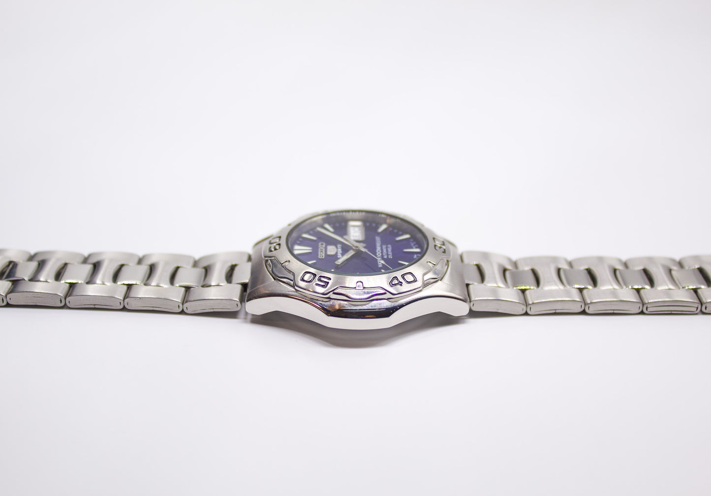 Near Mint 2000s Seiko 5 'Baby VC Overseas' Deep Ocean Blue Automatic Wrist-Watch