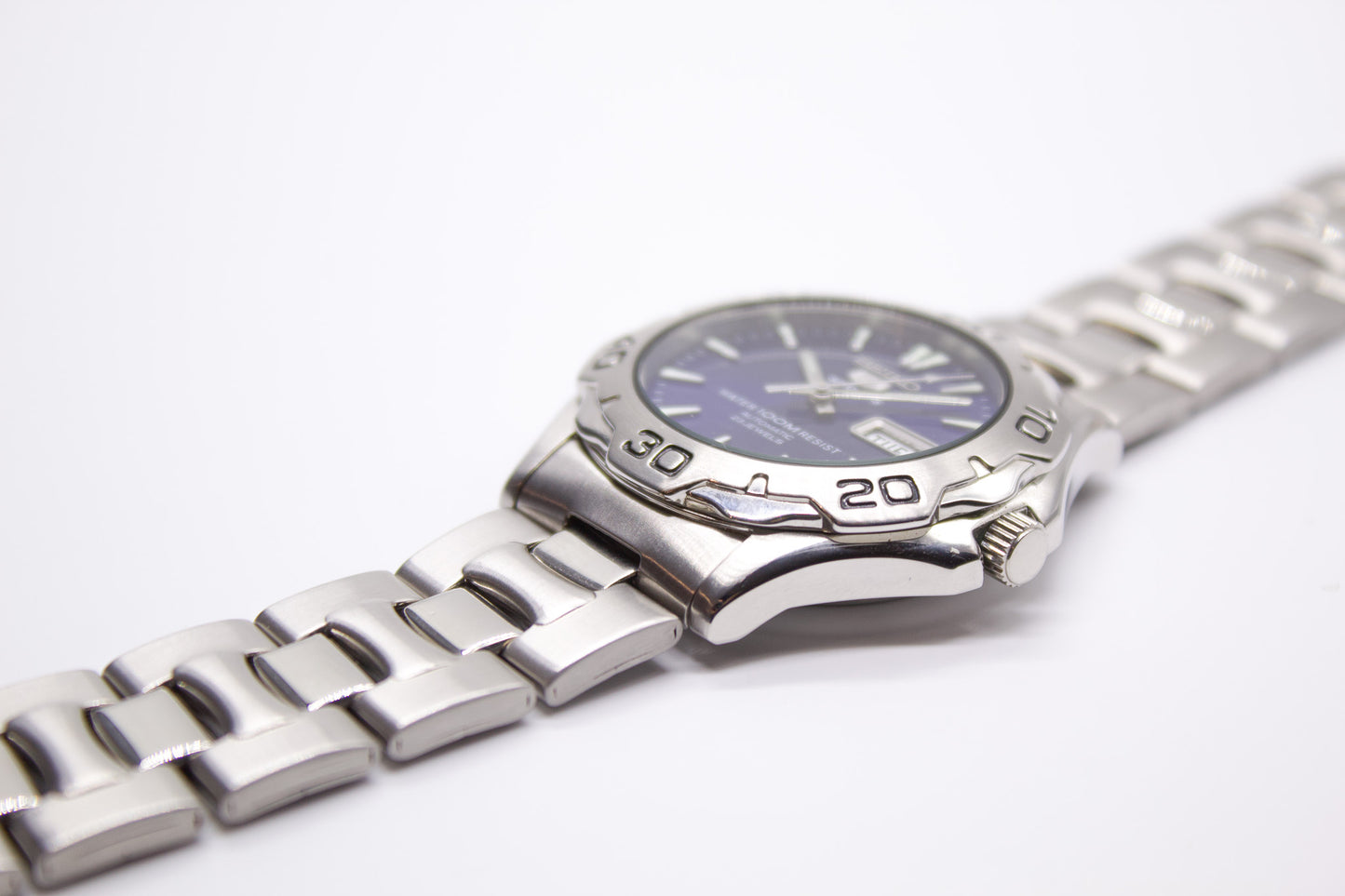 Near Mint 2000s Seiko 5 'Baby VC Overseas' Deep Ocean Blue Automatic Wrist-Watch