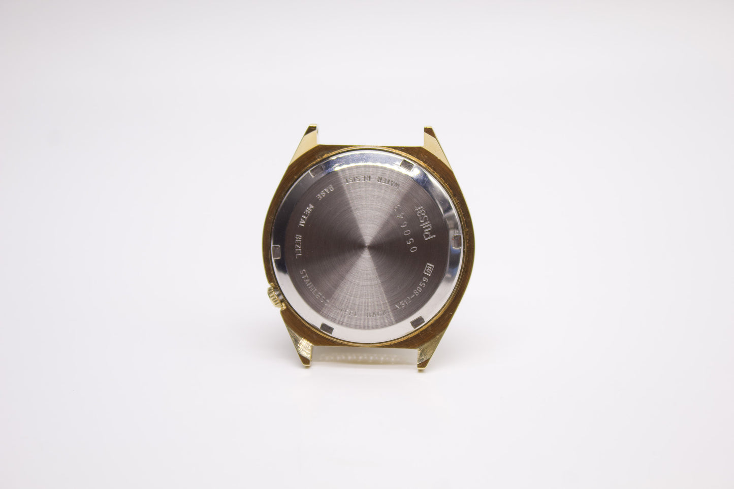 1980 Pulsar Quartz Light Champagne Sunburst Dial Men's Wrist-Watch