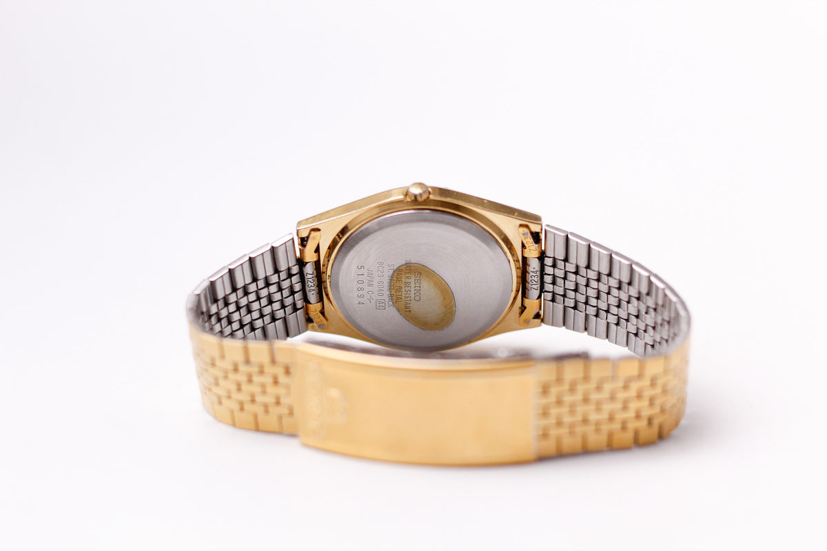 1985 Seiko SQ Rich Golden Dial Men's Wrist-Watch