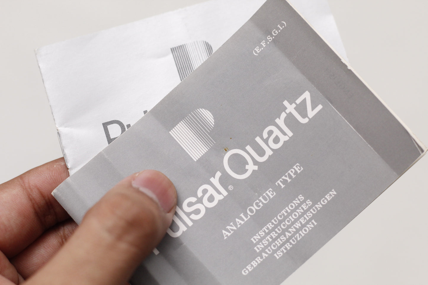 1996 Pulsar Ana-Digi Straight Grain Golden Dial Men's Wrist-Watch W/Box & Papers