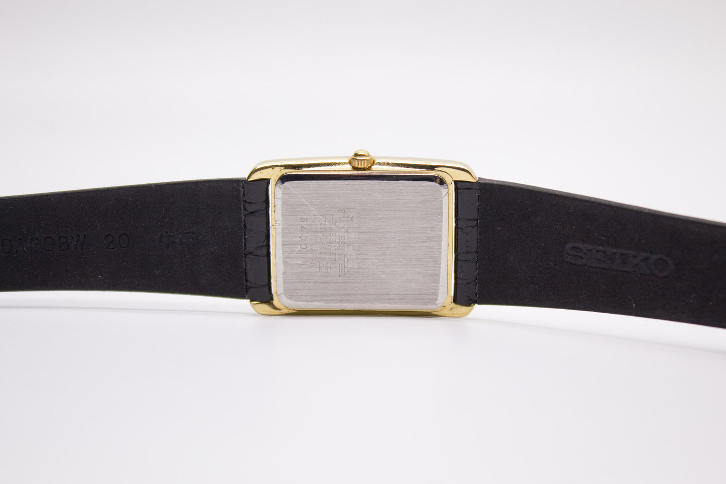 1996 Pulsar Quartz 'Tank' Marine Blue Sunburst Dial Men's Wrist-Watch