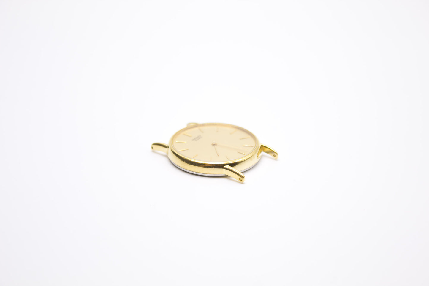 1990 Seiko Quartz Gold Straight Grain Dial Men's Wrist-Watch