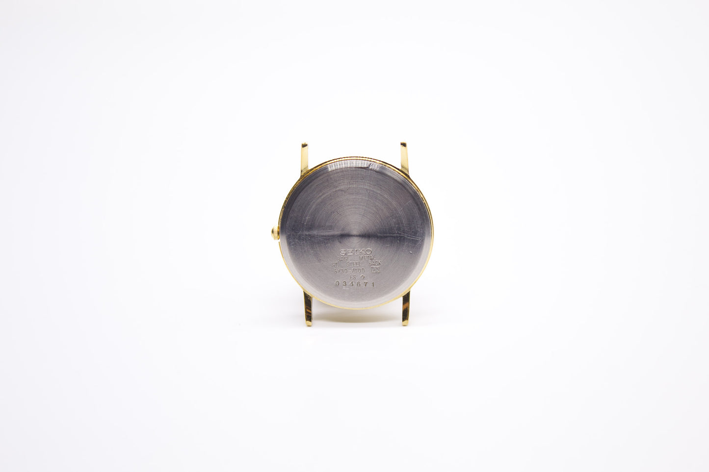 1990 Seiko Quartz Gold Straight Grain Dial Men's Wrist-Watch