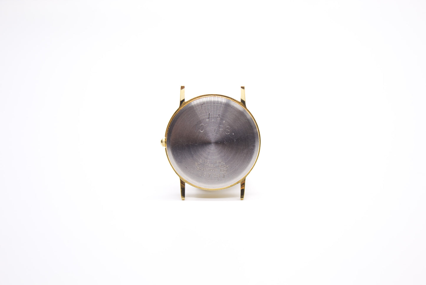 1990 Seiko Quartz Gold Straight Grain Dial Men's Wrist-Watch