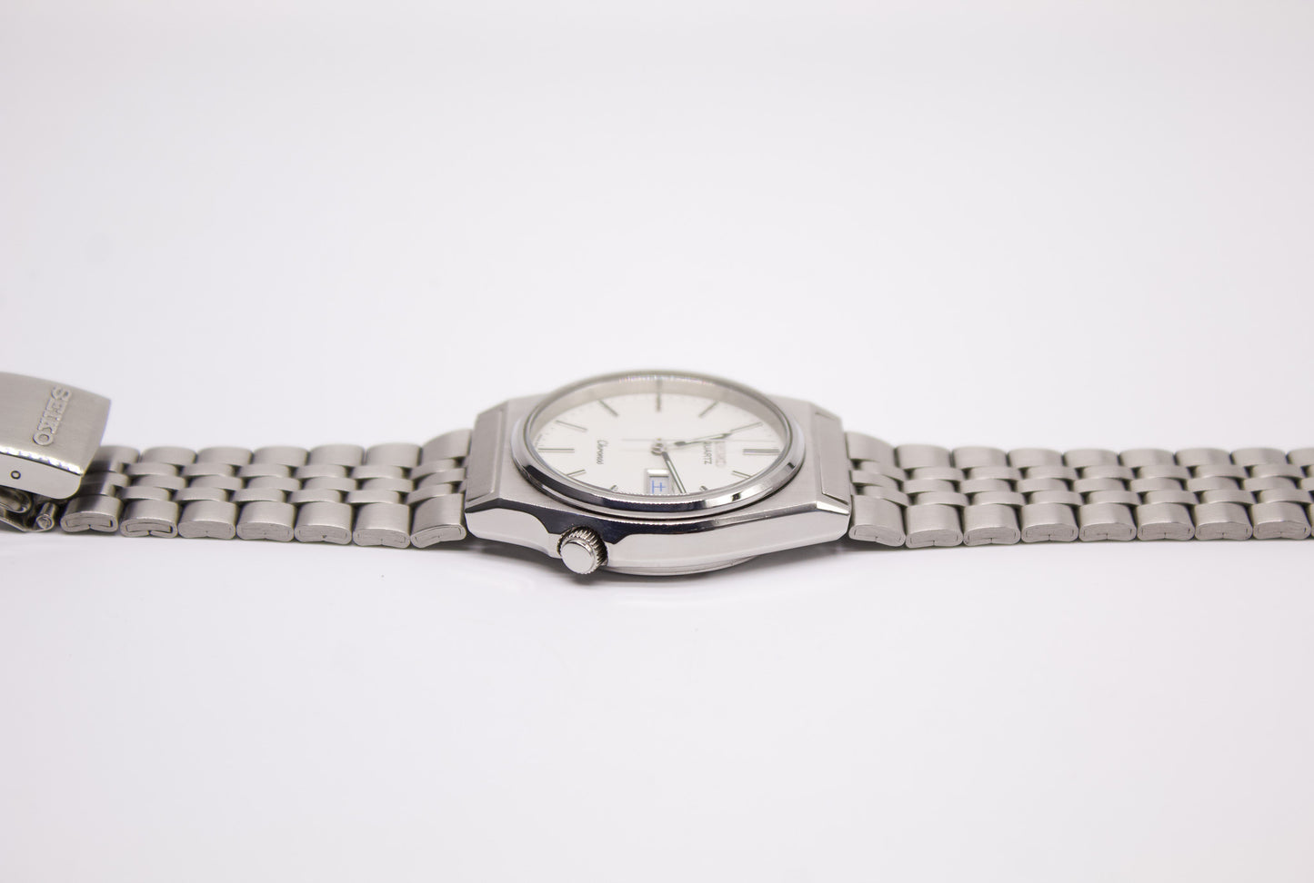 1986 Seiko Chronos Bright Silver Dial Men's Wrist-Watch
