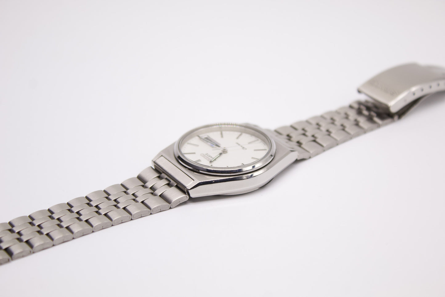 1986 Seiko Chronos Bright Silver Dial Men's Wrist-Watch
