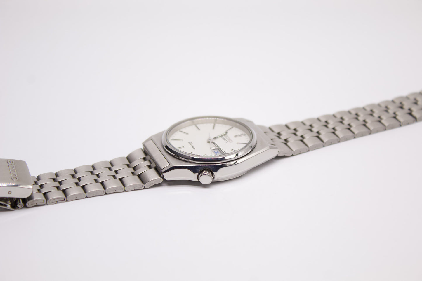 1986 Seiko Chronos Bright Silver Dial Men's Wrist-Watch