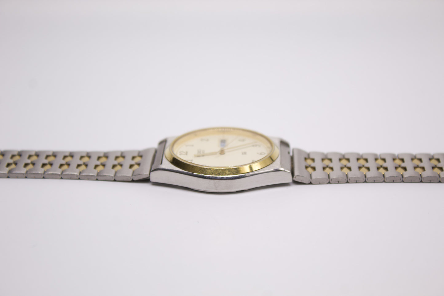 1990 Seiko SQ Light Golden Dial Two Tone Men's Wrist-Watch