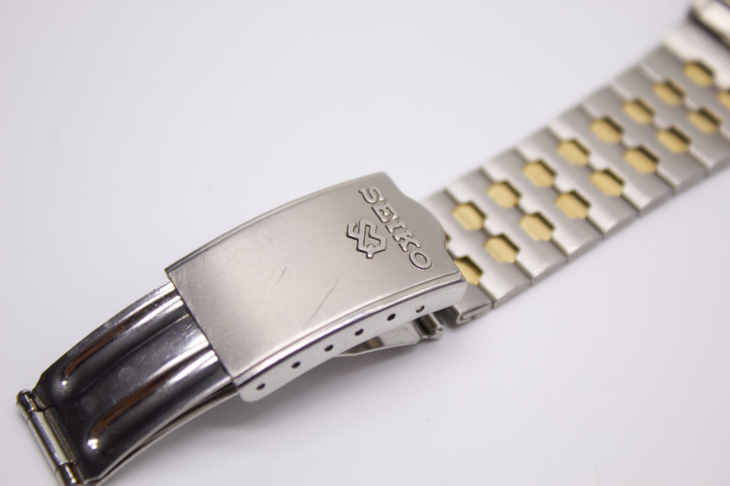 1990 Seiko SQ Light Golden Dial Two Tone Men's Wrist-Watch