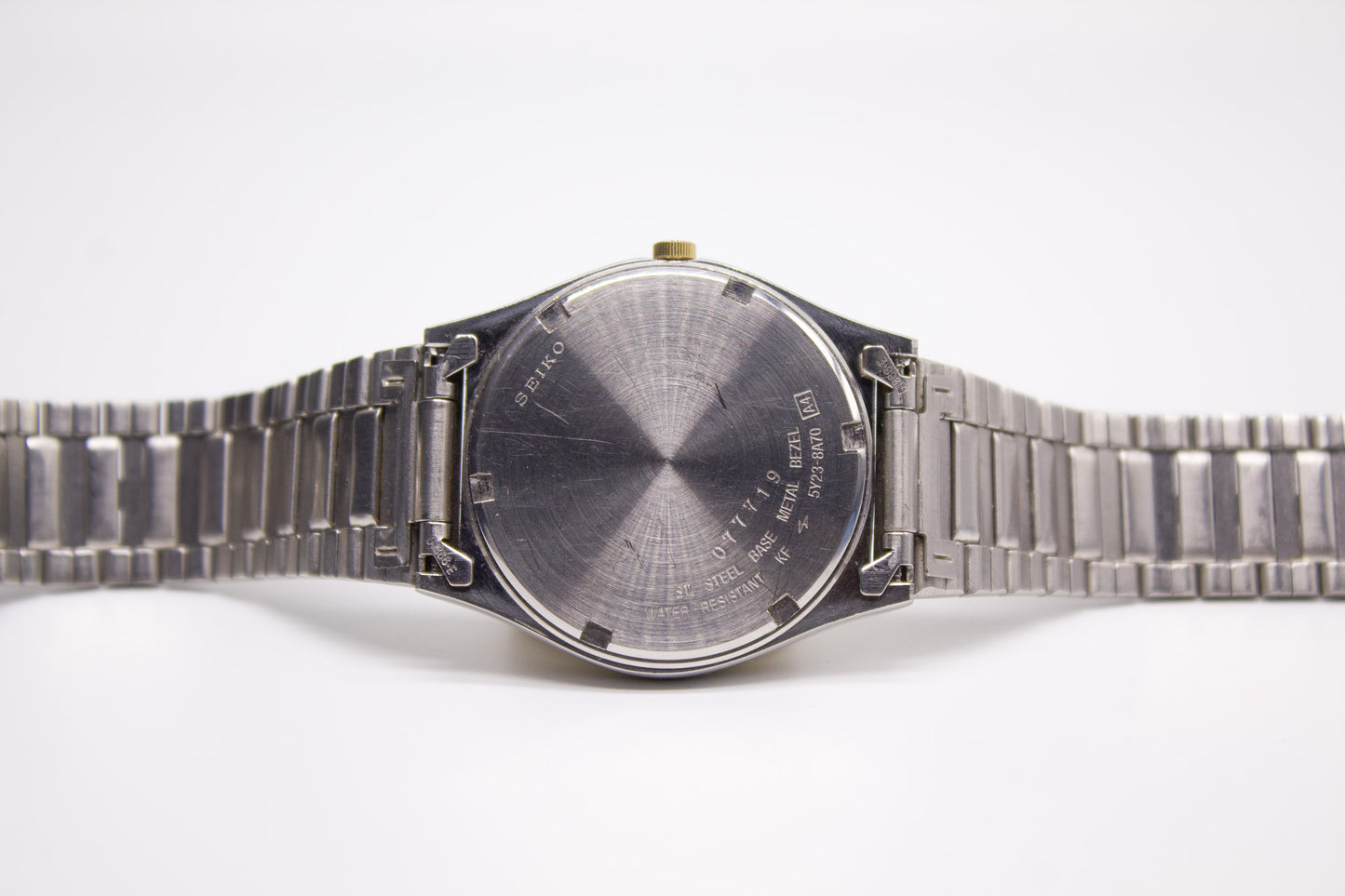 1990 Seiko SQ Light Golden Dial Two Tone Men's Wrist-Watch