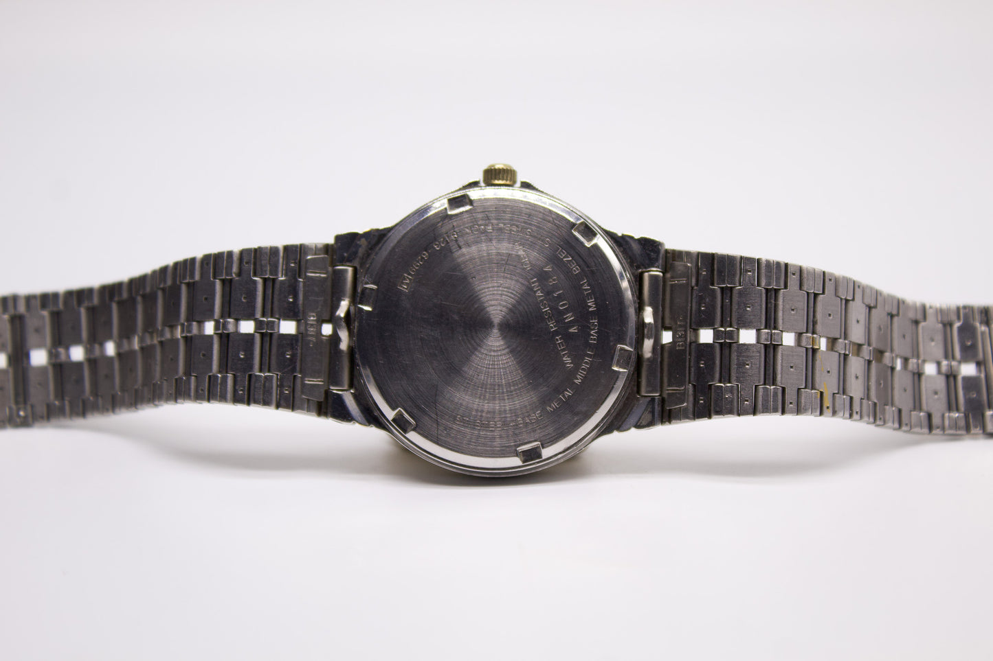 1984 Seiko SQ 100 Textured Gray Dial Two Tone Men's Wrist-Watch