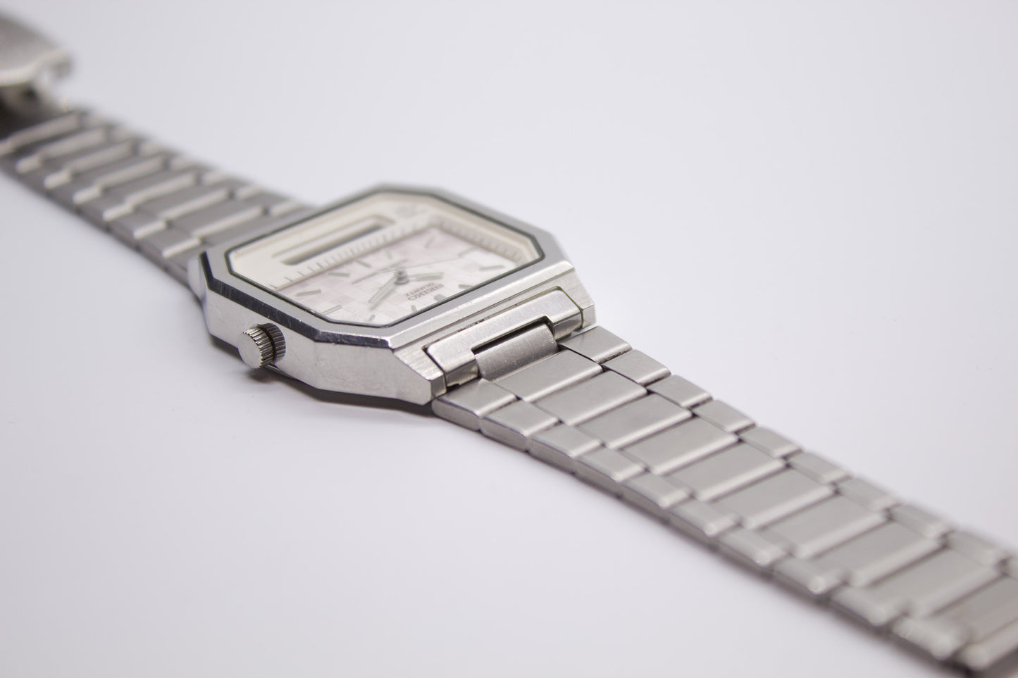 1990 Seiko Digital Chronograph Marble Finish Men's Wrist-Watch