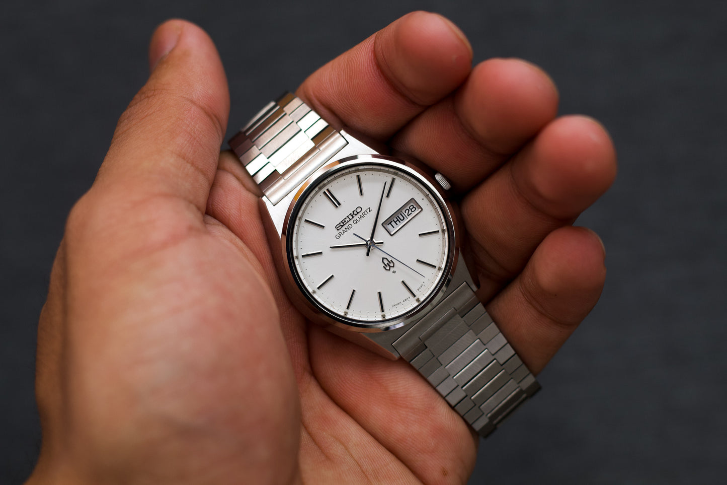 1975 'Baby Grand Seiko' Grand Quartz Seiko Brilliant Silver-Sunburst