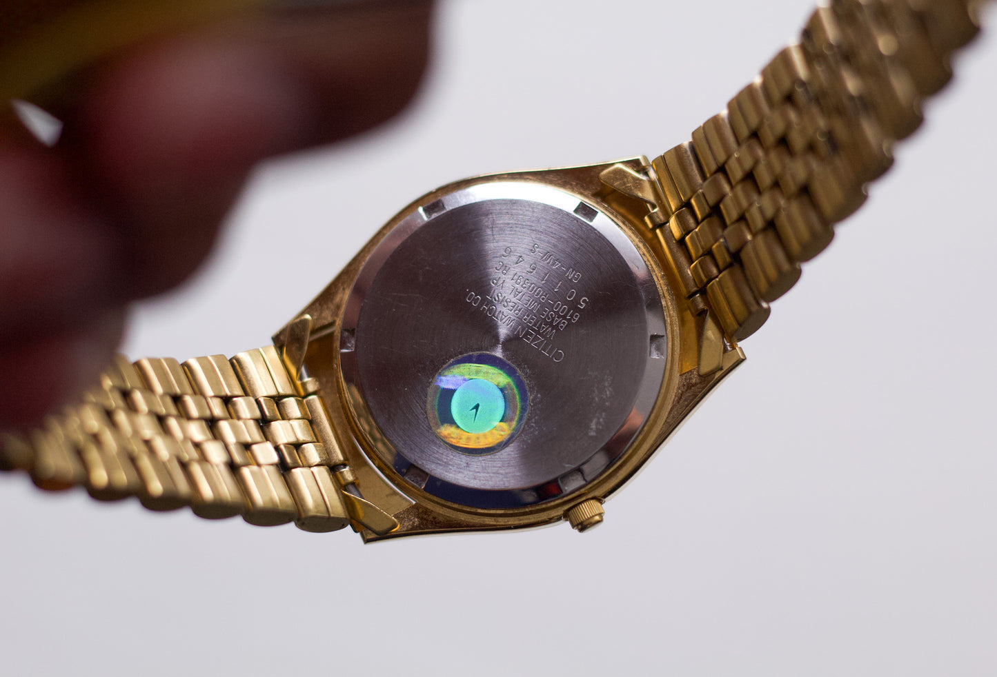 1990s Citizen Quartz 'Baby Day-Date' Marine Blue Dial Men's Wrist-Watch