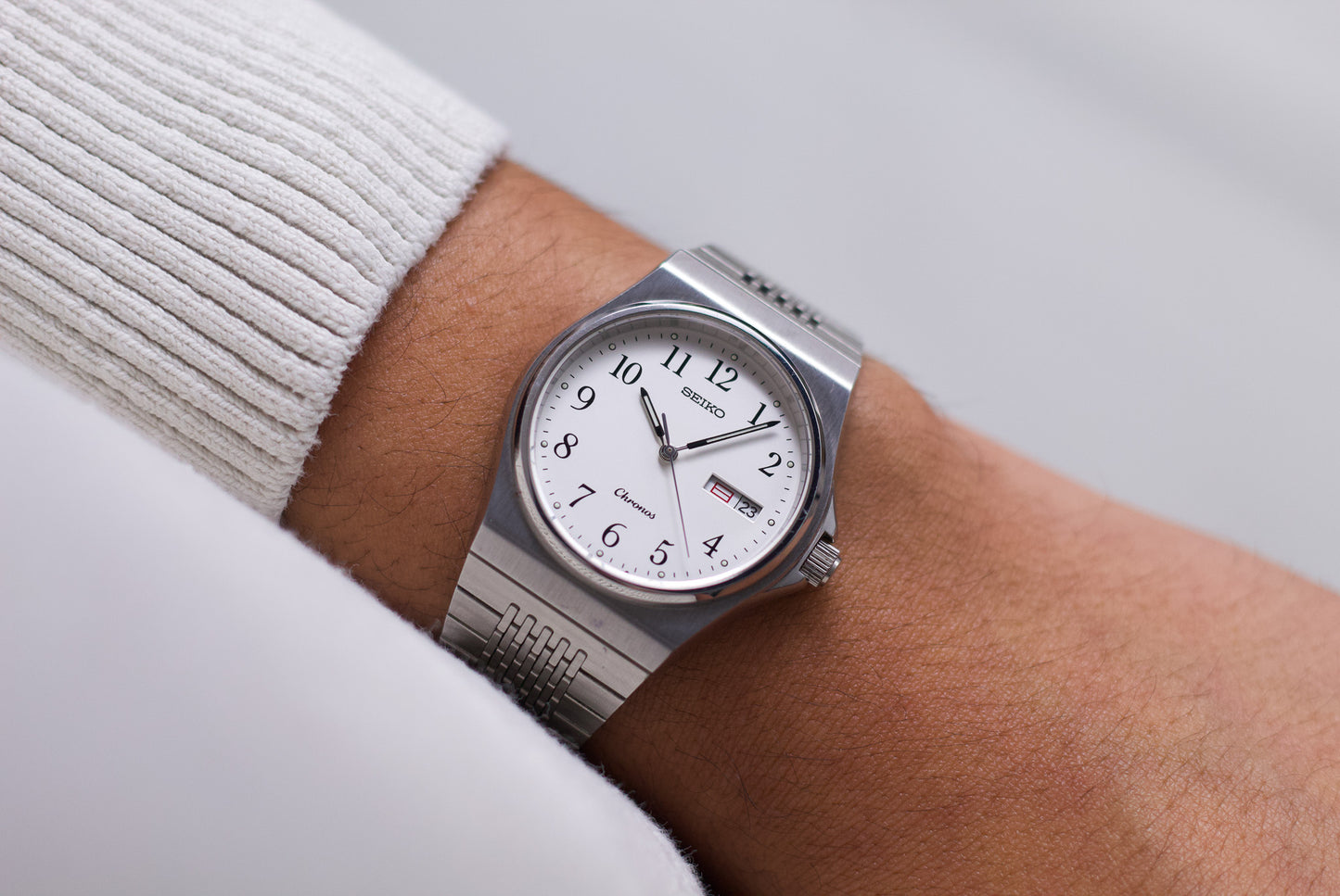 1981 Seiko Chronos Silver Dial Men's Wrist-Watch