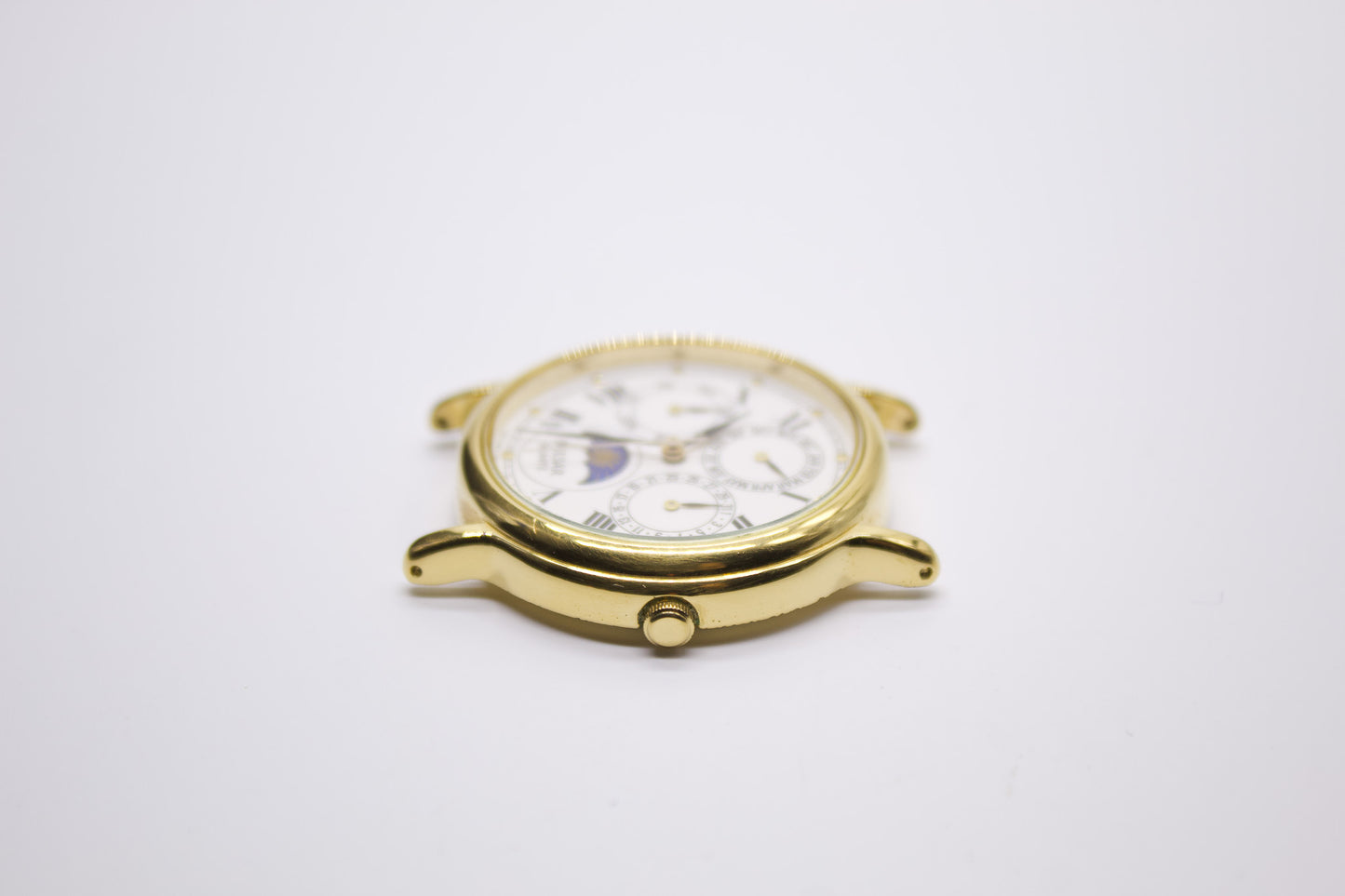 1999 Pulsar Quartz Moonphase Roman Dial Men's Wrist-Watch W/Box & Papers