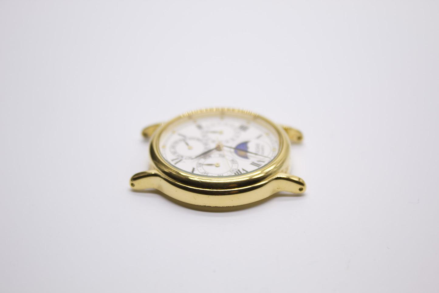 1999 Pulsar Quartz Moonphase Roman Dial Men's Wrist-Watch W/Box & Papers