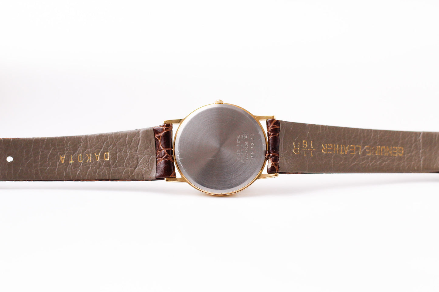 1990 Seiko Quartz Gold Straight Grain Dial Men's Wrist Watch