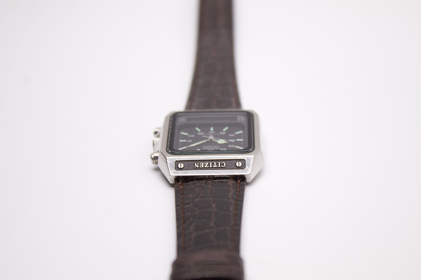 1991 Citizen Ana-Digi Matte Black Dial Men's Wrist-Watch