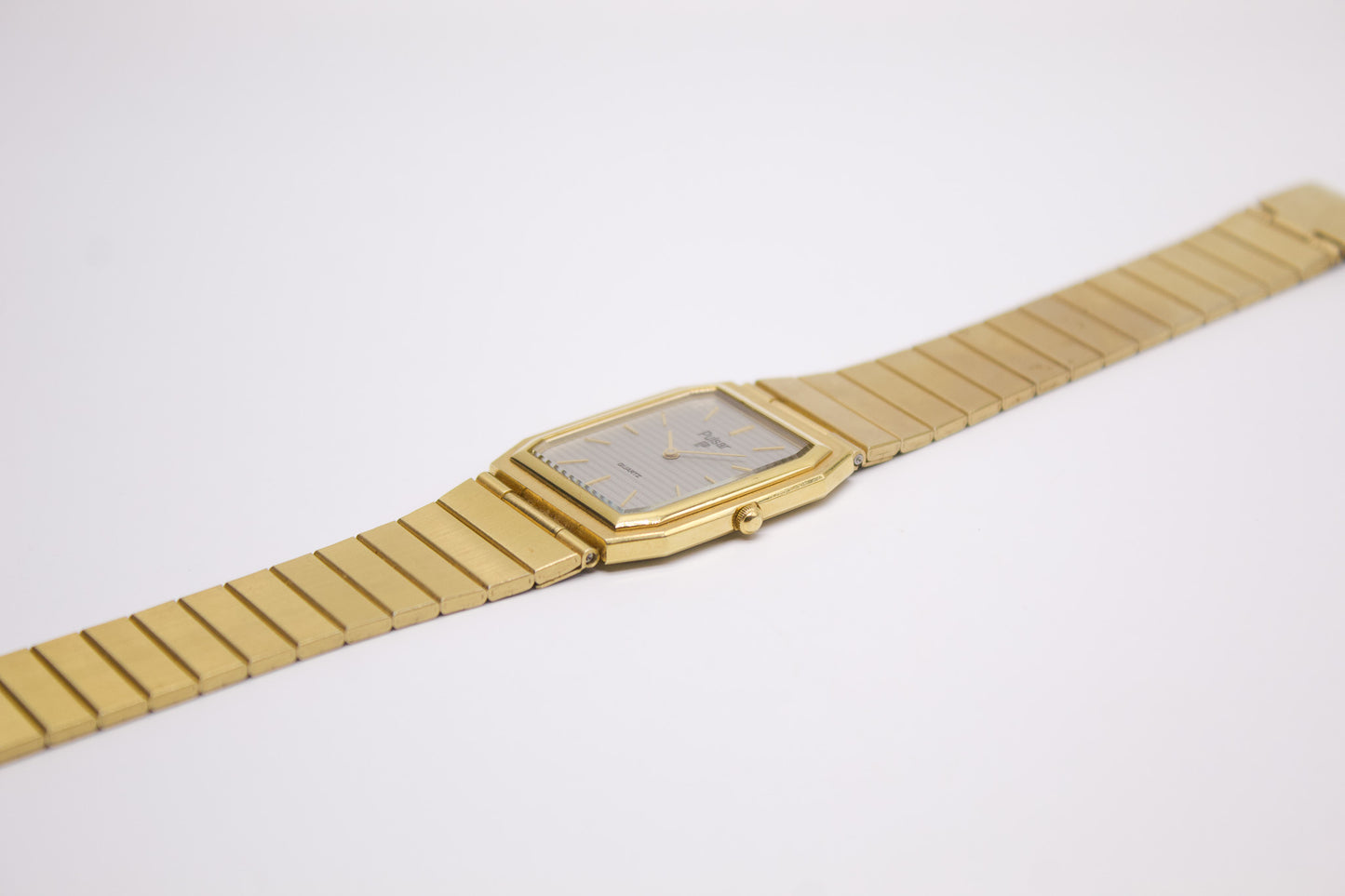 1996 Pulsar 'Tank' Quartz Linear Gray Dial Men's Wrist-Watch