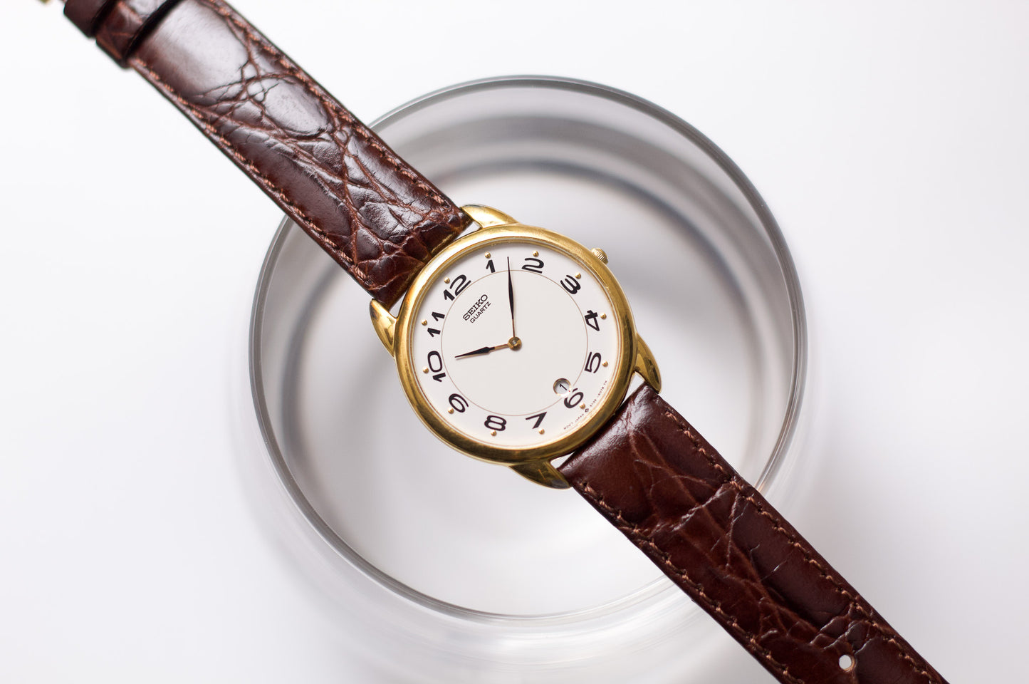 1990 Seiko Quartz Arabic Numeral Dial Men's Wrist-Watch