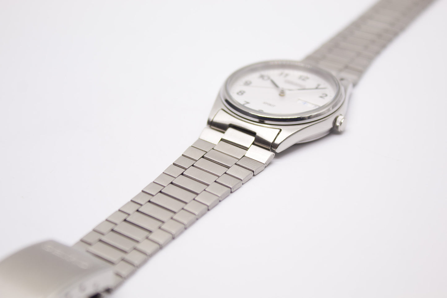 1995 Seiko Spirit Silver Quartz Men's Wrist-Watch